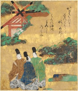 Der Strand von Sumiyoshi aus den Geschichten von Ise Ise Monogatari von Tawaraya Sotatsu