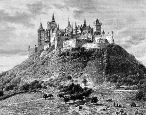 Burg Hohenzollern, südlich von Stuttgart, Deutschland, 19. Jahrhundert von Taylor