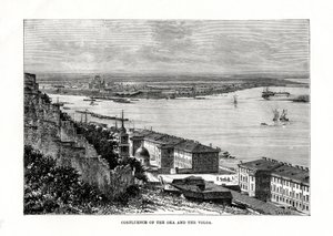 Zusammenfluss von Oka und Wolga, Russland, 1879 von Taylor