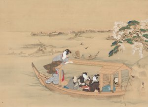 Boot nach Yoshiwara, 1800er von Teisai Hokuba