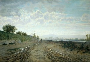 Morgen am Arno, von Telemaco Signorini (1835-1901) von Telemaco Signorini