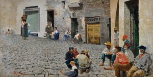 Matrosen in Riomaggiore, ca. 1892-93 von Telemaco Signorini