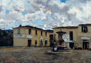 Der Platz von Settignano, ca. 1889
