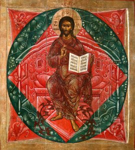 Christus in Majestät, Retter der Welt, 1645 von Terenty . Fomin