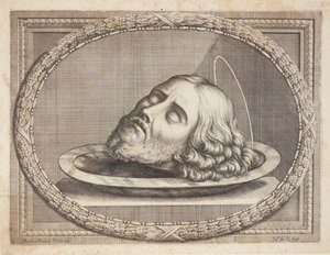 Johannes Döberens Kopf auf einer Schale