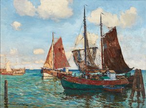 Boote in Ruhe von Terrick (follower of) Williams