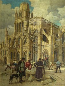 Der Wiederaufbau von St Mary Redcliffe durch William Canynges im Jahr 1452 von Terrick Williams