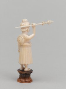Schwarzer Bauer, Schachfigur, Indien, ca. 1820 von Tessier