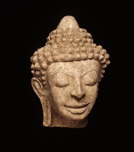 Buddhakopf, aus Chedi Chula Pathom, Davaravati-Periode