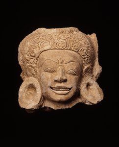 Dämonenkopf, aus Chedi Chula Pathom, Davaravati-Periode