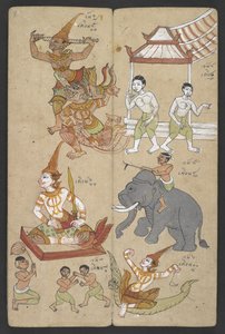 Tiere aus dem Tierkreis, aus Phrommachat von Thai School