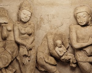 Relief, aus Chedi Chula Pathom, Davaravati-Schule