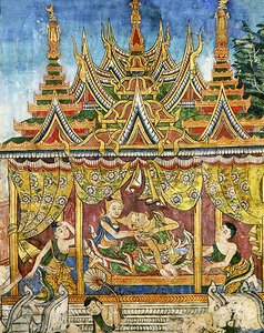 Wiharn Laikarn, Episode aus Jataka Sang Thong von Thai School