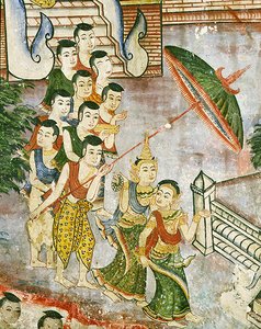 Wiharn Laikarn, Episode aus Jataka Sang Thong von Thai School