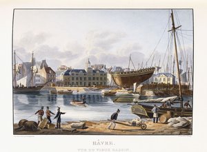 Le Havre, gesehen vom alten Dock, 1823-1826