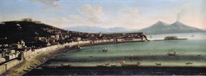 Die Bucht von Neapel vom Westen, 1710