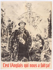 Das haben die Engländer uns angetan. Vichy-Frankreich Propagandaposter, 1940 von Theo Matejko