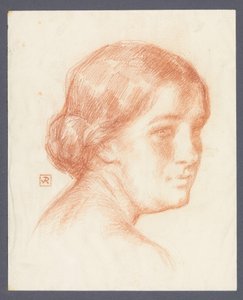 Porträt einer unbekannten Frau von Theo Van Rysselberghe (signed by artist)