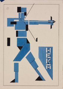 Entwurf für ein Plakat - Werk von Theo van Doesburg (Christian Emile Marie Kupper) (1883-1931) - 1919 - Gouache auf Papier - Szépművészeti Múzeum, Budapest von Theo van Doesburg