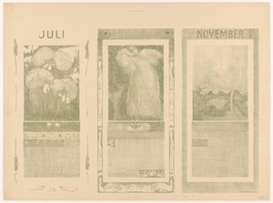 Kalender für Juli, August und November 1910