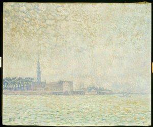 Ansicht von Veere, Nebeliger Morgen, 1906 von Théo van Rysselberghe