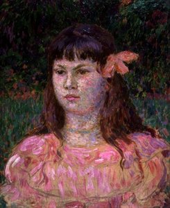 Das rosa Band (Sylvie Lacombe), späte 1890er Jahre von Théo van Rysselberghe
