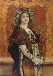 Porträt von Sarah Bernhardt 1844-1923 als Gismonda, ca. 1896 von Theobald Chartran