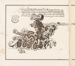 Buch über Turniere: Reiter nach rechts von Theobald Senefelder