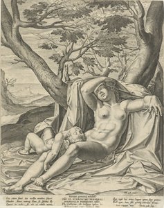 Schlafende Venus und Cupido