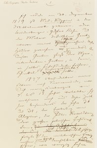 Seite aus Fontanes Autobiografie