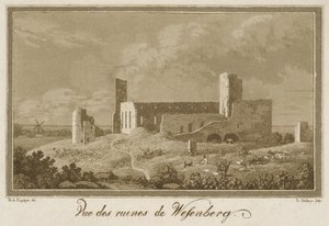 Ansicht der Ruinen der Burg Rakvere von Theodor Gehlhaar