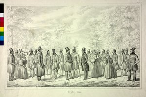 Teplice Erinnerungen. Badesaison 1833. Blatt 4 von Theodor Hosemann