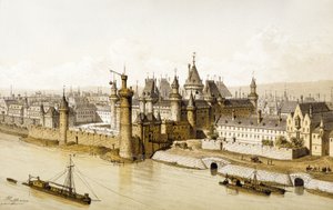 Der Louvre im 16. Jahrhundert, ca. 1880 (Illustration) von Theodor Josef Hubert Hoffbauer