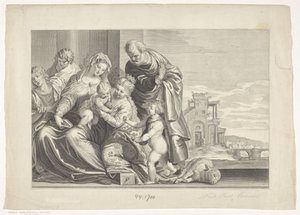 Mystische Hochzeit der heiligen Katharina von Theodor Matham