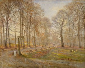 Spätherbsttag im Jægersborg Hirschpark, nördlich von Kopenhagen von Theodor Philipsen