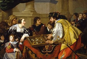 Die Backgammon-Spieler, 1634 von Theodor Rombouts