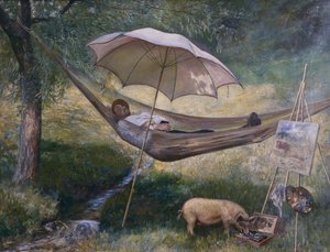 Selbstporträt von Theodor Kittelsen