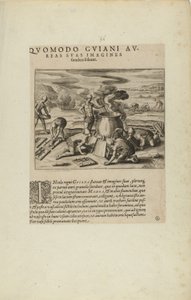 Quomodo Guiani Au-/reas Suas Imagines/Fundere Soleant. (aus dem Buch, Americae, Teile sieben und acht)