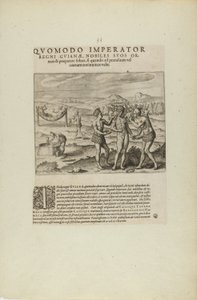 Quomodo Imperator Regni Guianae, Nobiles Suos Ornare... (aus dem Buch, Americae, Teile sieben und acht)
