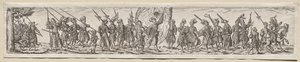 Soldaten auf dem Marsch von Theodor de Bry