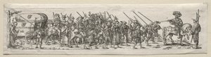 Soldaten auf dem Marsch von Theodor de Bry