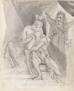 Prospero beobachtet Ferdinand und Miranda