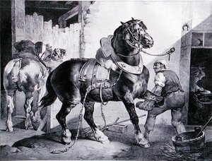 Die Schmiede von Theodore (after) Gericault