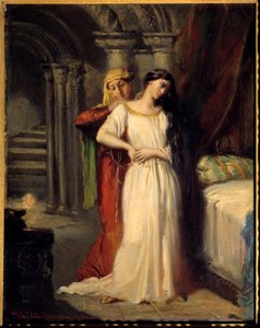 Desdemonas Schlafenszeit Illustration für Akt IV des Stücks „Othello“ von William Shakespeare von Théodore Chassériau