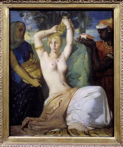 Esthers Toilette oder Esther schmückt sich, um dem persischen König vorgestellt zu werden von Théodore Chassériau