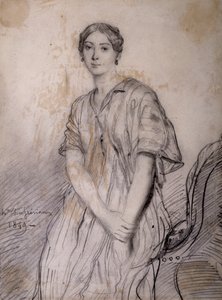 Porträt von Alice Ozy (Julie, Justine Pilloy), Schauspielerin (1820-1893) von Théodore Chassériau