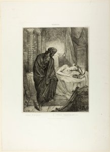 Doch sie muss sterben, Platte elf aus Othello von Théodore Chassériau