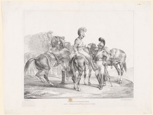 Eine Gruppe von Leibwächtern von Theodore Gericault