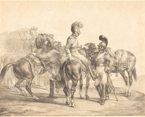 Eine Gruppe von Leibgardisten von Theodore Gericault
