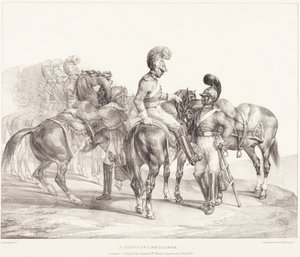 Eine Gruppe von Leibwächtern von Theodore Gericault
